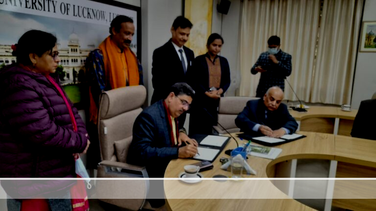 तीन महत्वपूर्ण संस्थाओं से लखनऊ विश्वविद्यालय का समझौता ज्ञापन (MOU) पर हस्ताक्षर किए गए