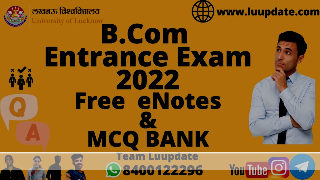 lucknow university ENTRANCE STUDY MATERIAL 2022 LUUPDATE