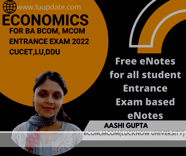 Economics eNotes For B.Com/BA/M.com Entrance Exam 200