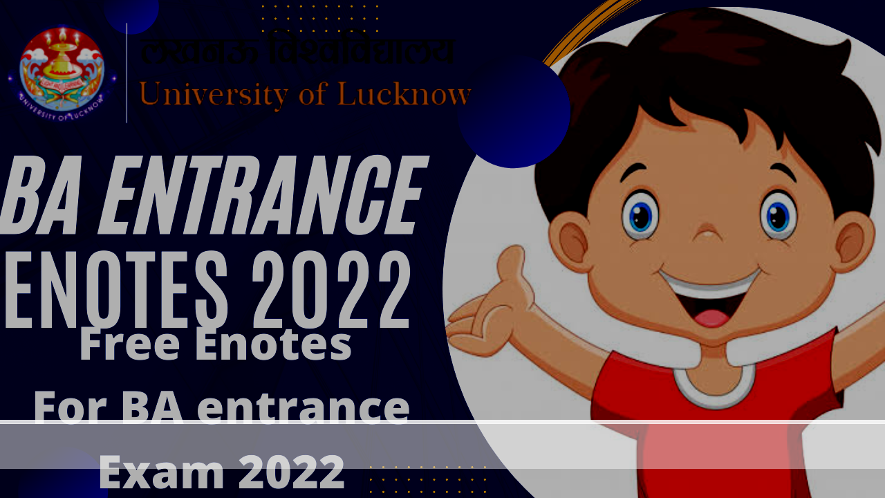 Lucknow university ba entrance study material 2022 luupdate