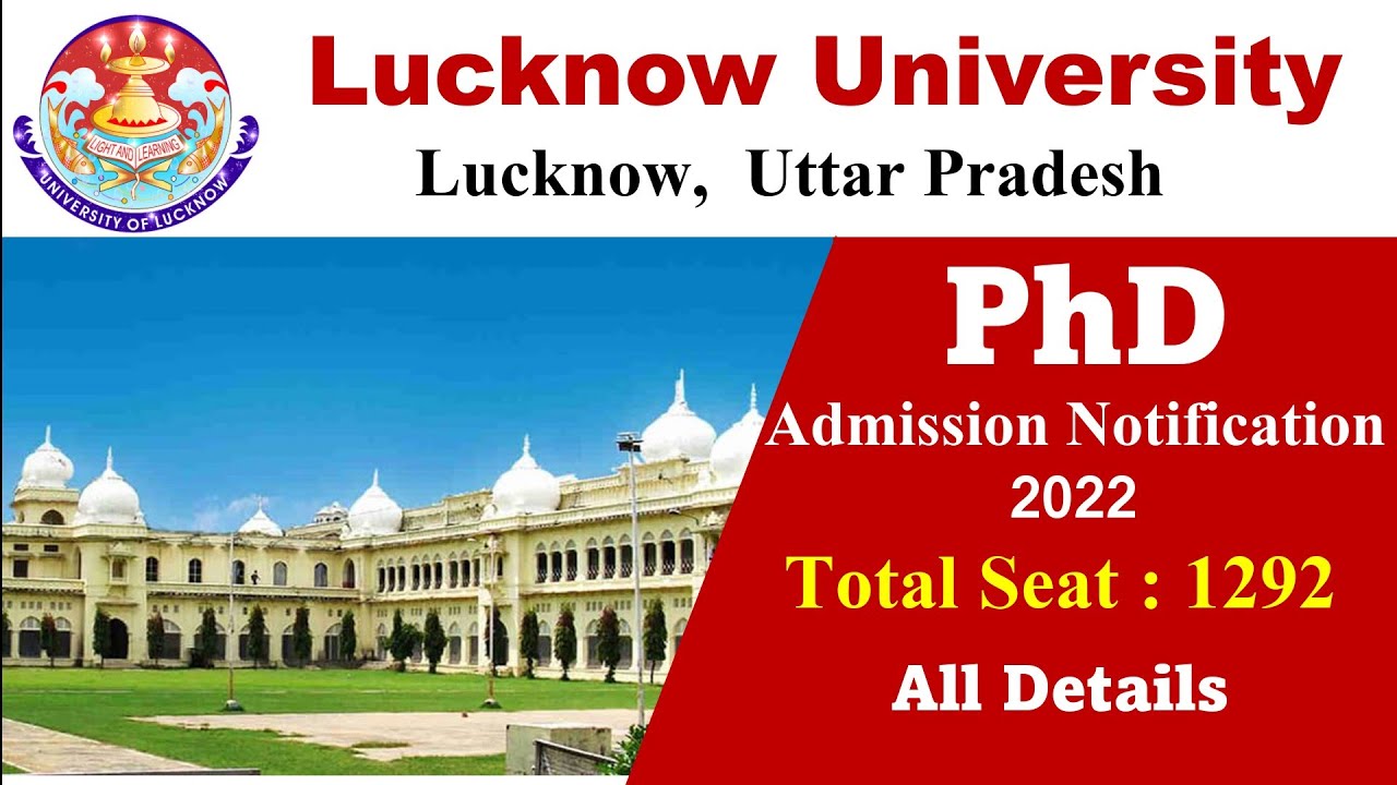 phd entrance exam 2022 lucknow university